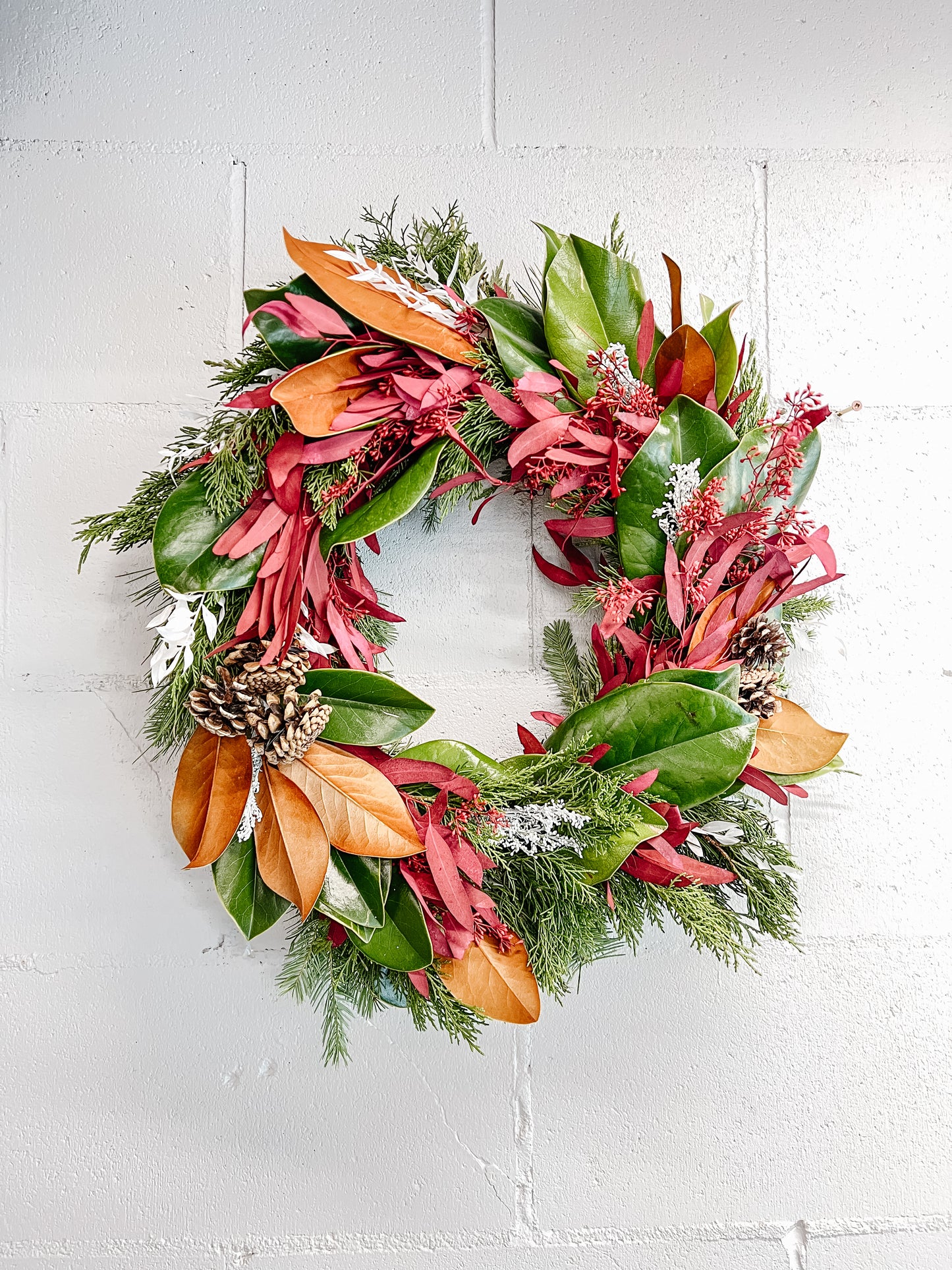 Woodsy & Lush finished fresh wreath