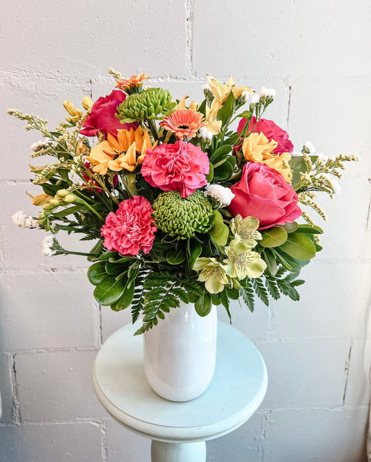 Bright & Bold - white vase