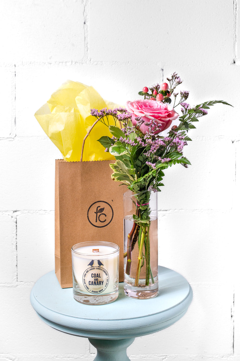 Light & Lovely Budvase with Candle